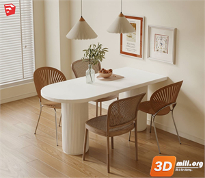 Dining Table Set Skp Files